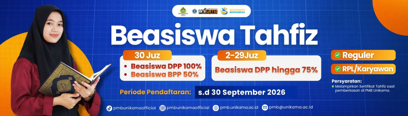 Banner Beasiswa Tahfiz UNIKAMA
